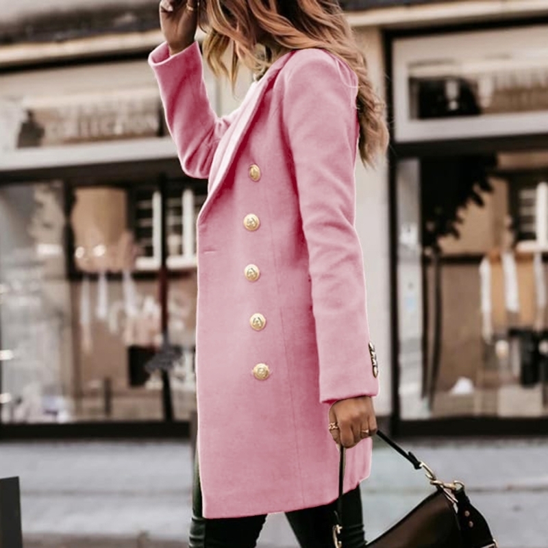 Wool Coat Peacoat - 652F 여성 가을 ​​겨울 울 코트