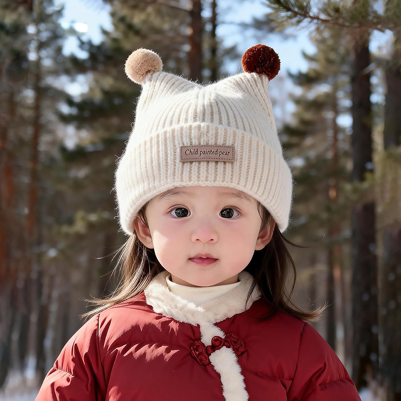 Knit Beanie Hat Warm - 1-4 세 아기 니트 모자 귀여운