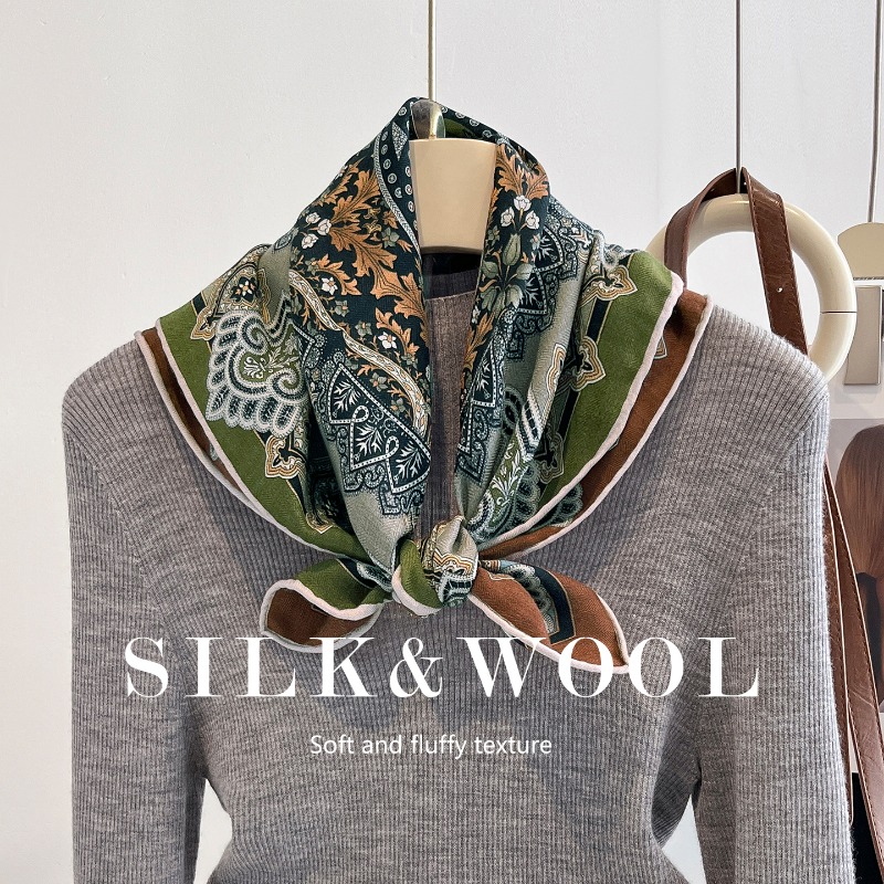 센트럴 컴퍼스 페르시안 플로럴 스퀘어 스카프 30% 멀 - Shawl Wrap Winter 리뷰 및 가격