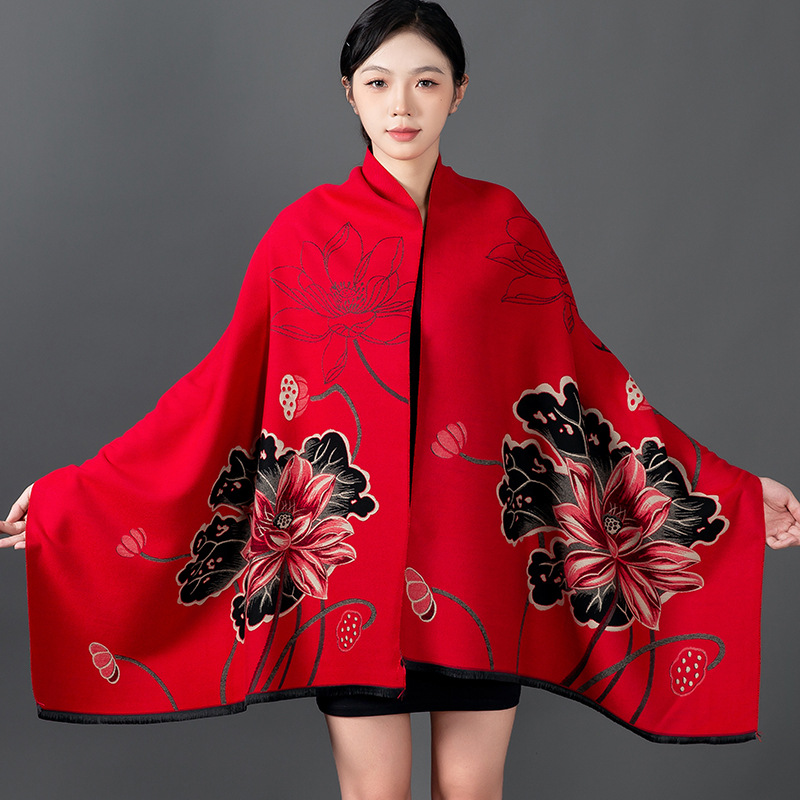 여성 겨울 숄 캐시미어 스카프 플로럴 프린트 숄 랩 파 - Cashmere Pashmina Wrap 리뷰 및 가격