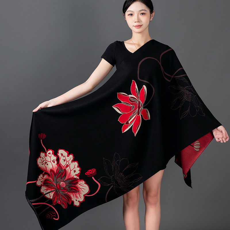 여성 겨울 숄 캐시미어 스카프 플로럴 프린트 숄 랩 파 - Cashmere Pashmina Wrap 리뷰 및 가격