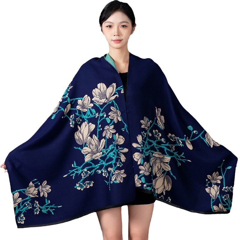 여성 겨울 숄 캐시미어 스카프 플로럴 프린트 숄 랩 파 - Cashmere Pashmina Wrap 리뷰 및 가격