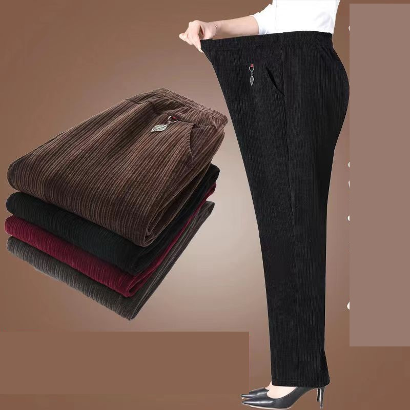 특대 XL-8XL 코듀로이 바지 중년 여성 양털 두꺼운 - Corduroy Pant Warm 리뷰 및 가격