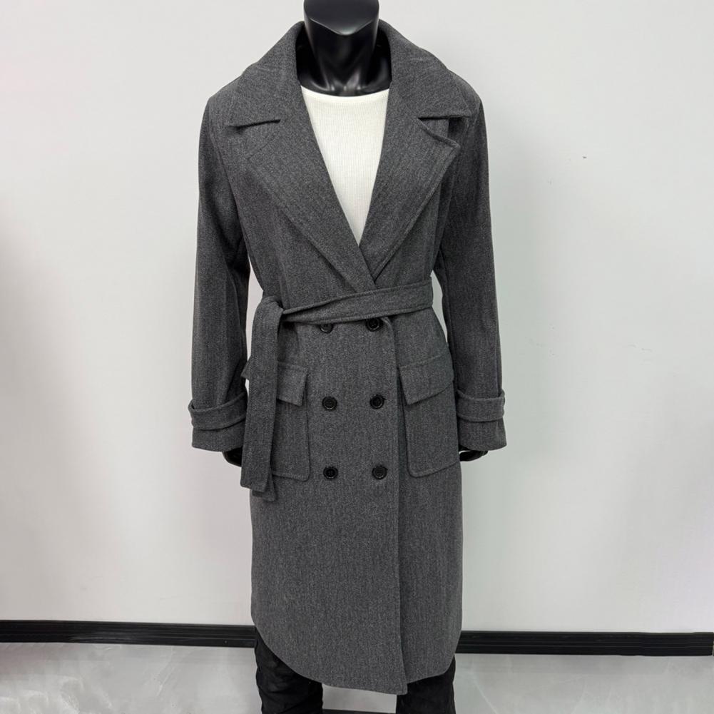 긴소매 코트 여성 코트 여성용 더블 브레스티드 트렌치  - Wool Coat Peacoat 리뷰 및 가격