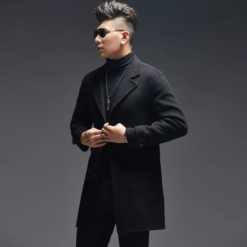 AYUNSUE 100% 울 코트 남성 가을 양면 롱 자 - Wool Coat Peacoat 리뷰 및 가격