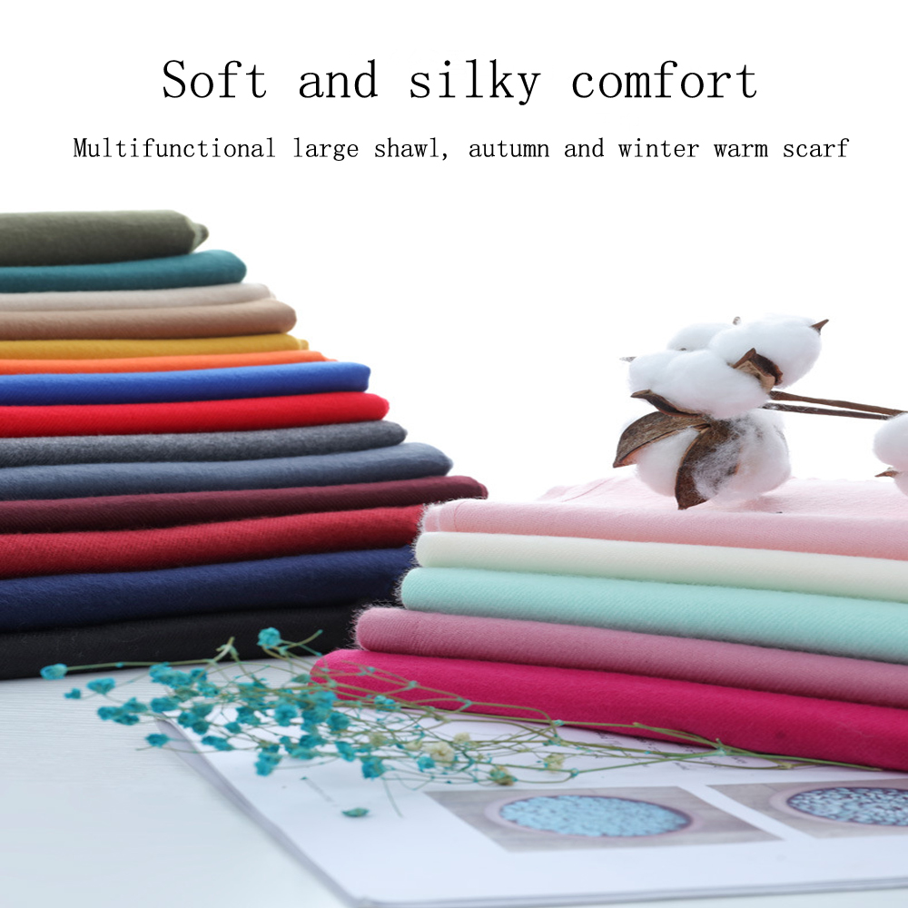 다목적 모조 캐시미어 스카프 닦았 단색 두꺼운 스카프  - Shawl Wrap Winter 리뷰 및 가격