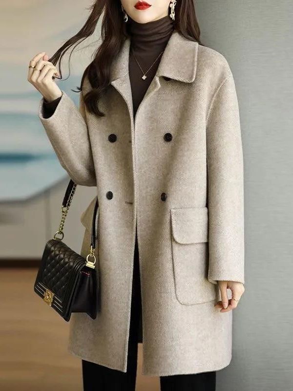 스타일리시한 중간 길이 울 코트 가을 겨울 플러스 사이 - Down Jacket Packable 리뷰 및 가격
