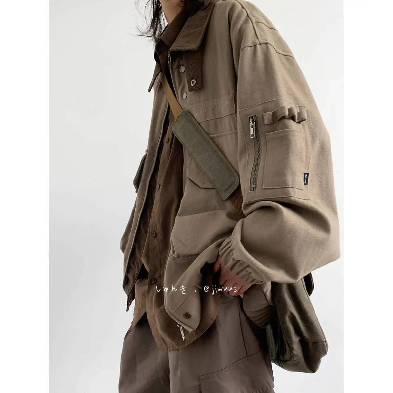 남자 자켓 봄 가을 루즈 카고 자켓 일본 빈티지 멀티  - Down Jacket Packable 리뷰 및 가격