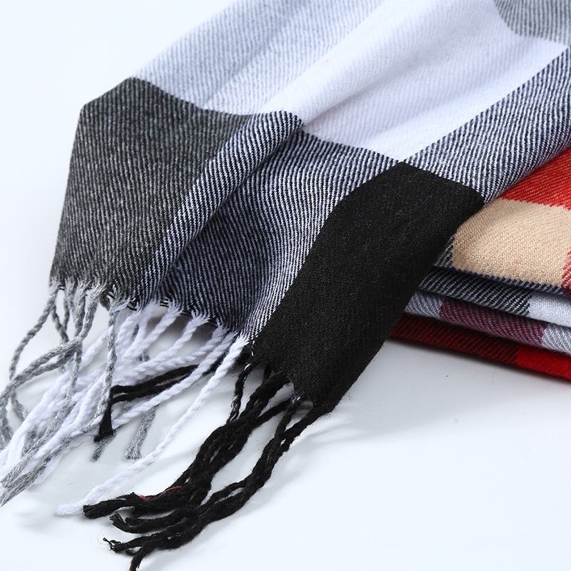 겨울 남성 스카프 격자 무늬 스트라이프 목도리 남성 캐 - Wool Scarf Men 리뷰 및 가격