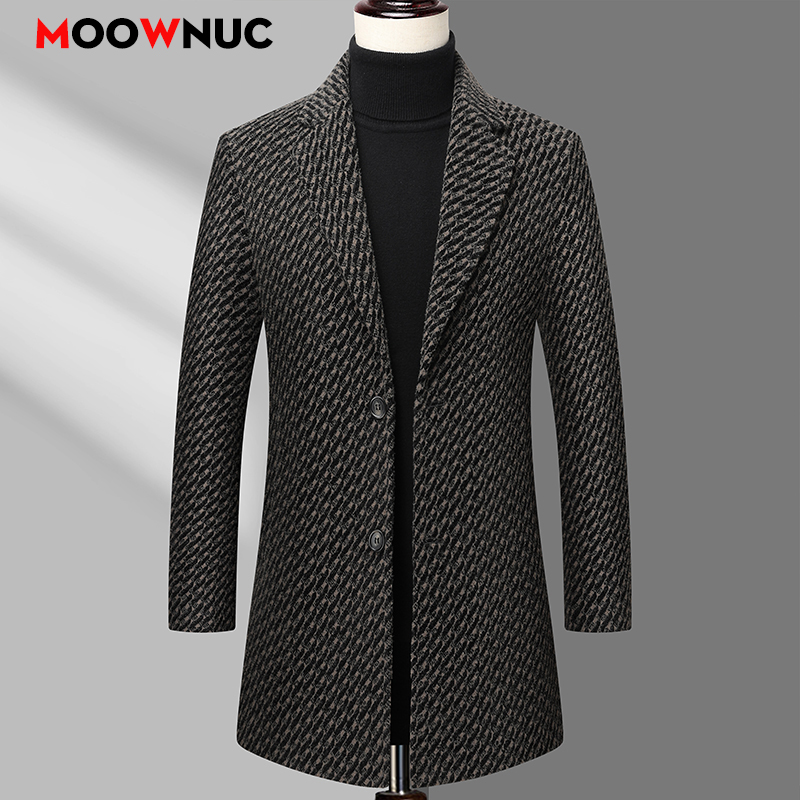 롱코트 남성용 울 재킷 가을 남성 의류 오버코트 남성용 - Wool Coat Peacoat 리뷰 및 가격