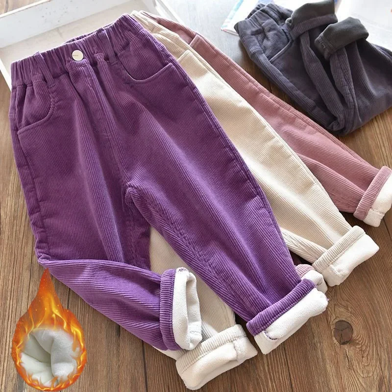 여아 코듀로이 바지 겨울 따뜻한 양털 안감 두꺼운 바지 - Corduroy Pant Warm 리뷰 및 가격
