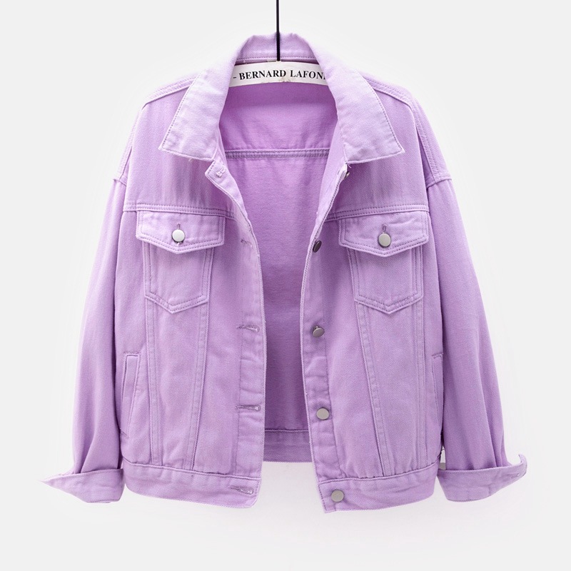 솔리드 짧은 여성 데님 코트 봄 가을 여성 느슨한 청바 - Down Jacket Packable 리뷰 및 가격