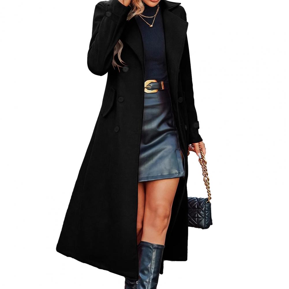 가을 코트 여성용 롱 울 코트 더블 브레스트 피코트 클 - Wool Coat Peacoat 리뷰 및 가격
