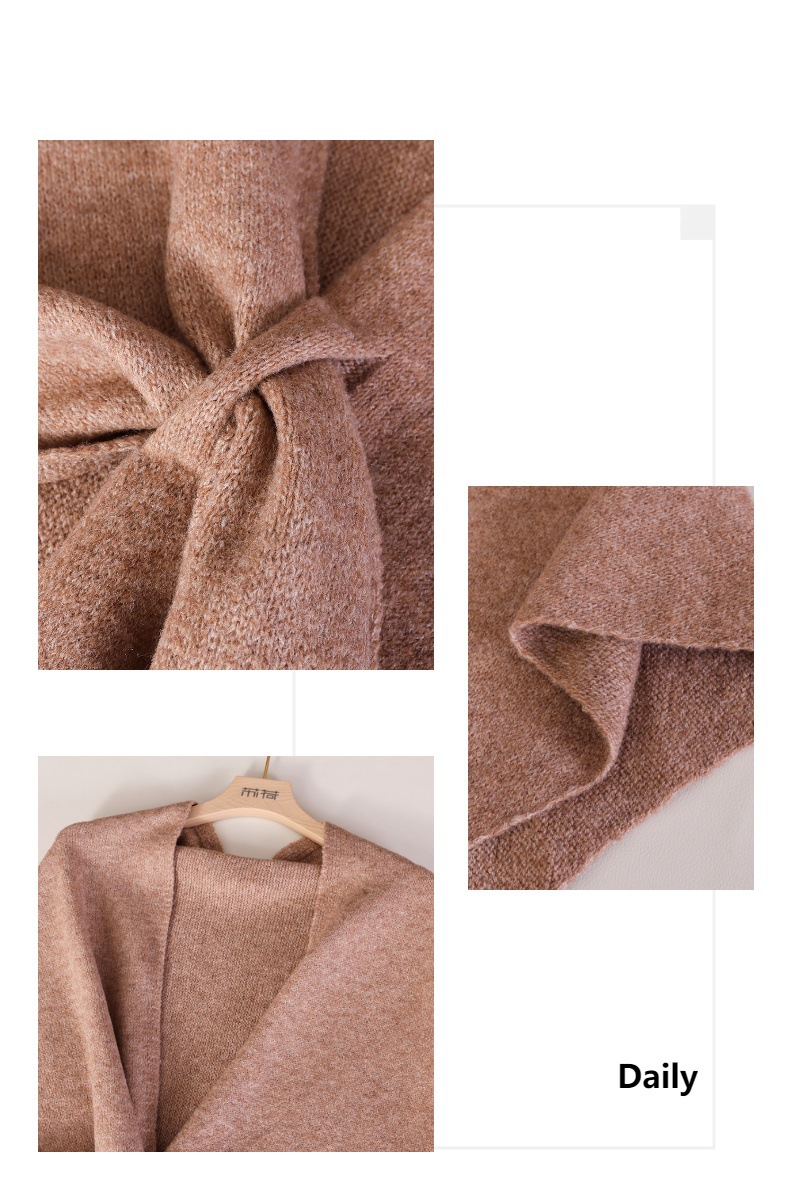 심플한 단색 니트 삼각 숄, 트렌디한 패션 랩 스카프, - Shawl Wrap Winter 리뷰 및 가격
